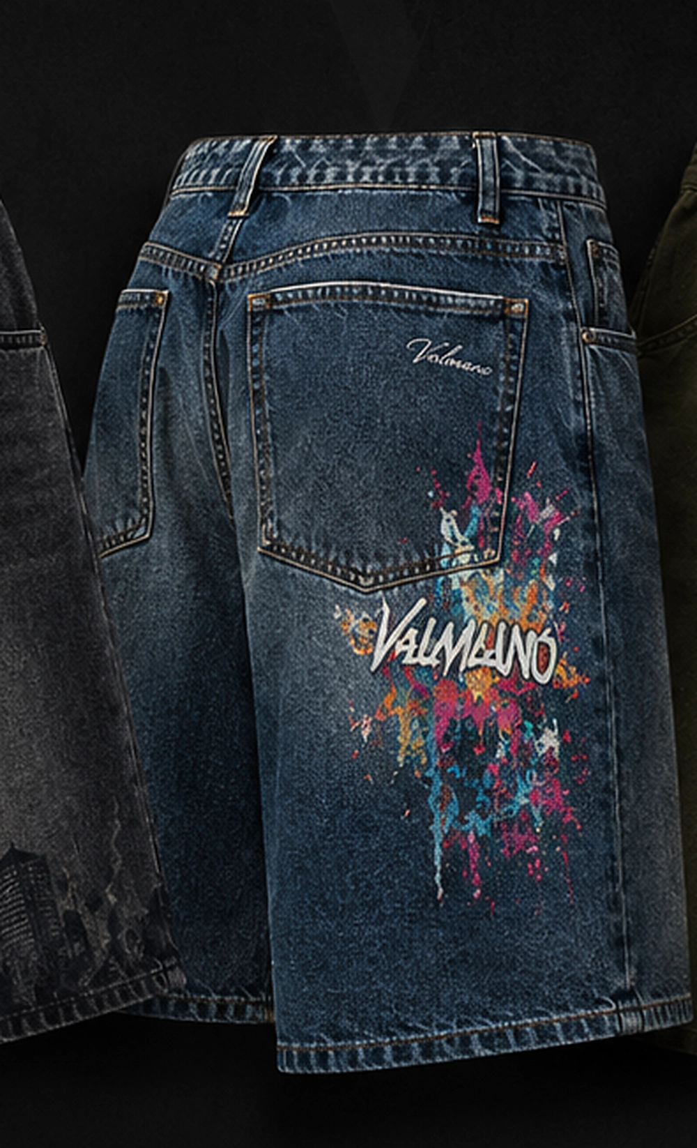 VALMANO Graffiti Blue Bermuda