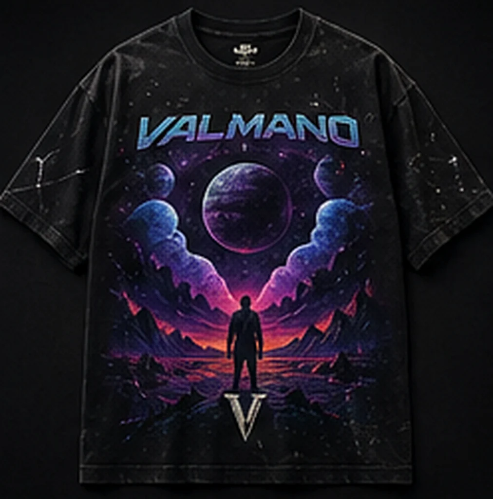 VALMANO Oversize T-Shirt Galaxy