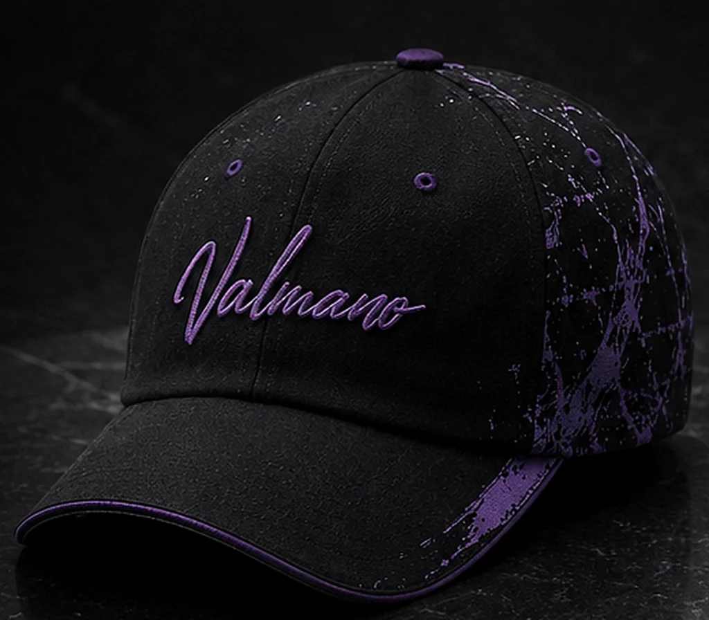 VALMANO Purple Script Cap